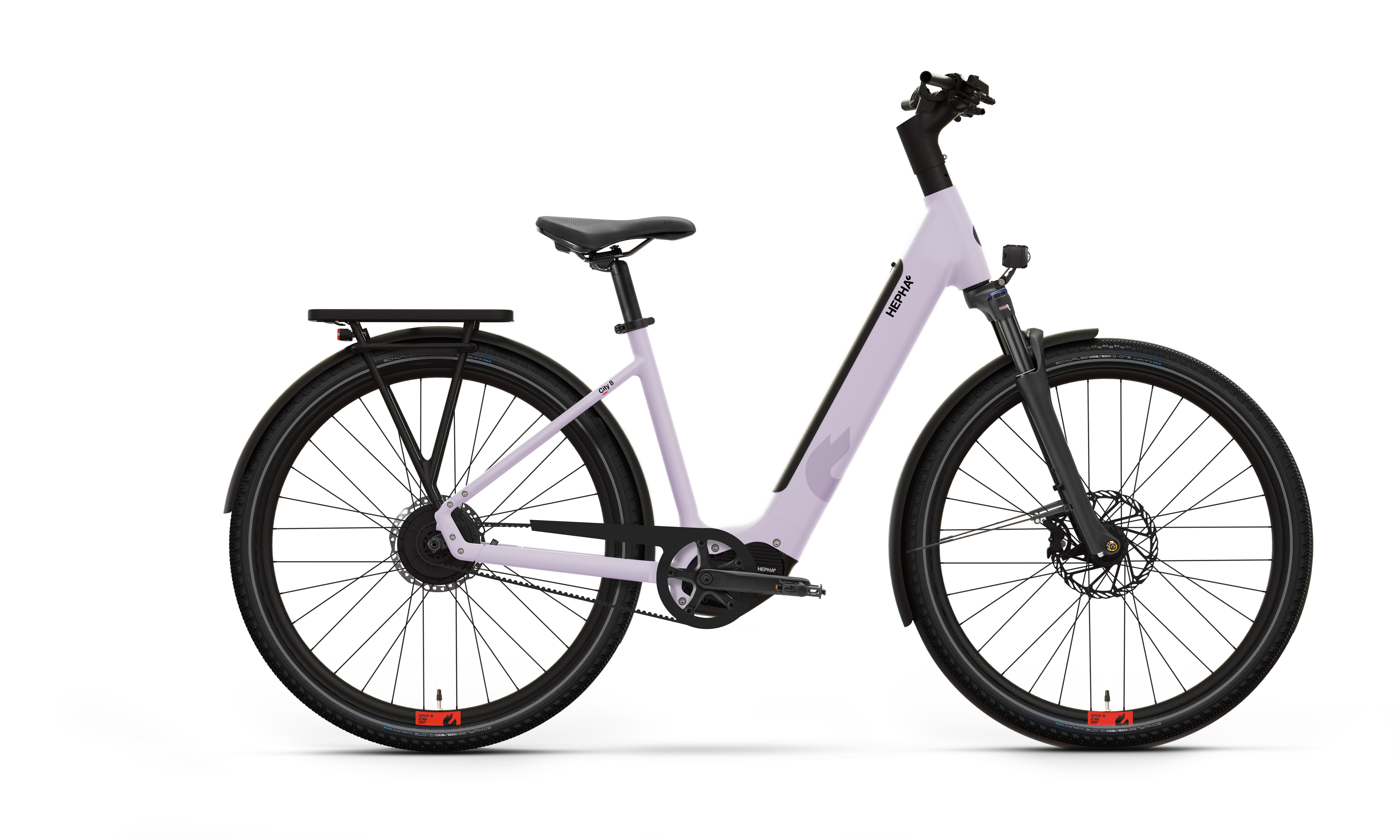HEPHA City 8 Performance E-Citybikes (lila) 1